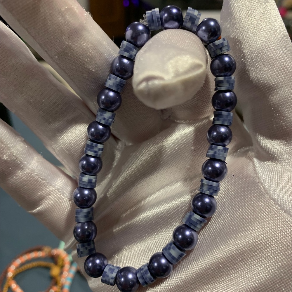 👾5 for $25 🧵Blue Beaded Bracelet🧵